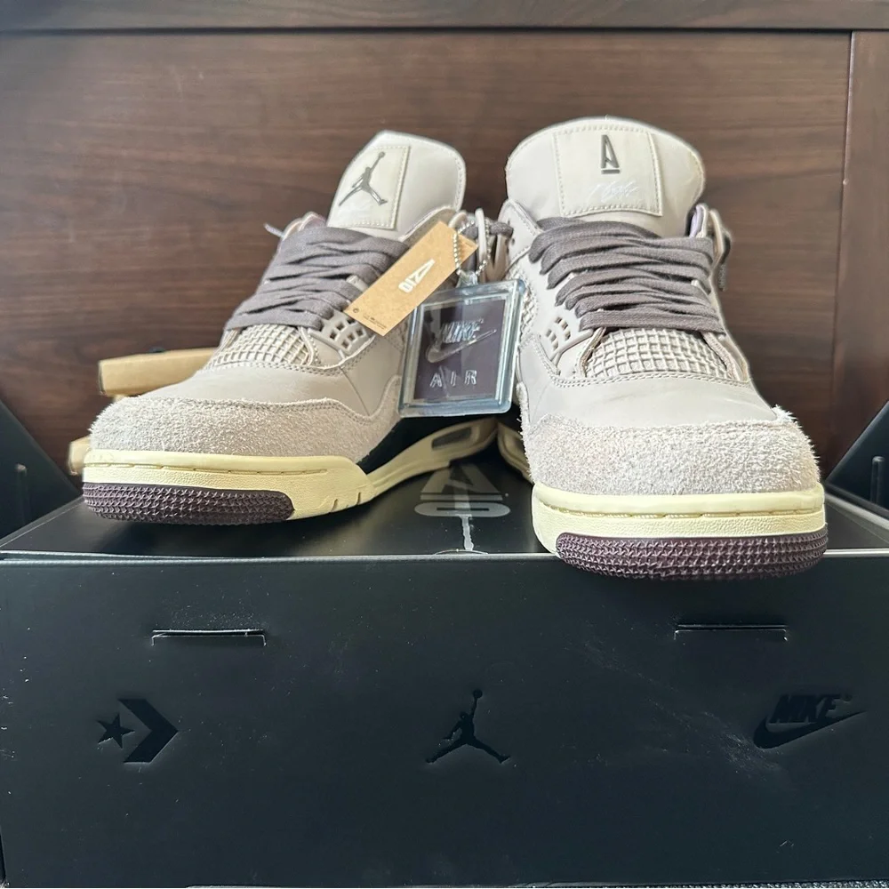 Jordan 4 A Ma Maniére Retro OG Men’s Sneakers Size 10.5 Stone Pewter - Picture 2 of 13